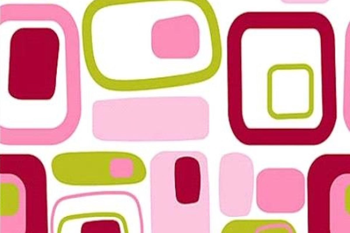 pink and green geometric pattern